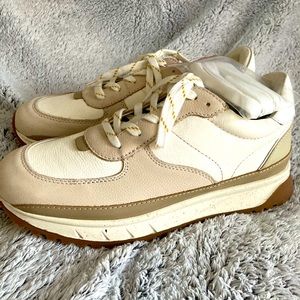 White and cream sneakers